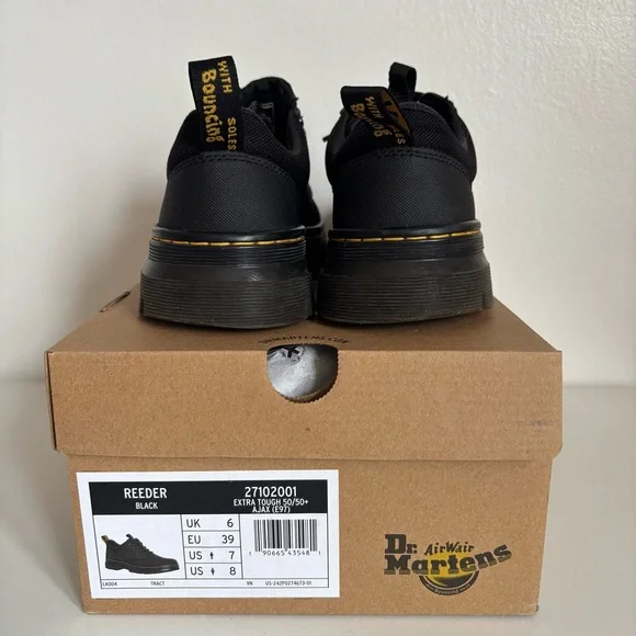 Dr Martens Black Reeder Utility Shoes - Picture 2 of 16